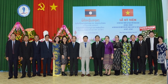The Fifty - fifth Anniversary of Diplomatic Relations between Vietnam and Laos and the launch of Vietnam – Laos Friendship Chapter at Dong Thap University