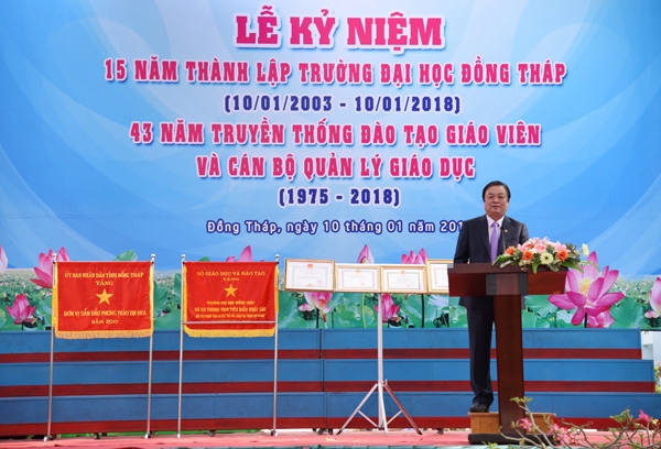 The speech delivered by Mr. Le Minh Hoan The Provincial Party Secretary of Dong Thap