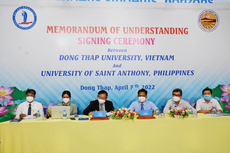 Memorandum of Understanding Signing Ceremony between Dong Thap University and University of Saint Anthony