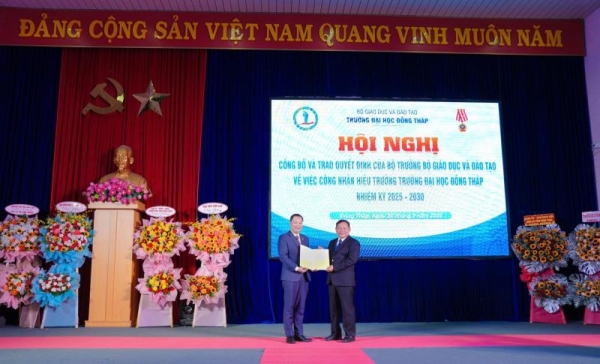 Dong Thap University Announces the Appointment of Its Rector for the 2025–2030 Term